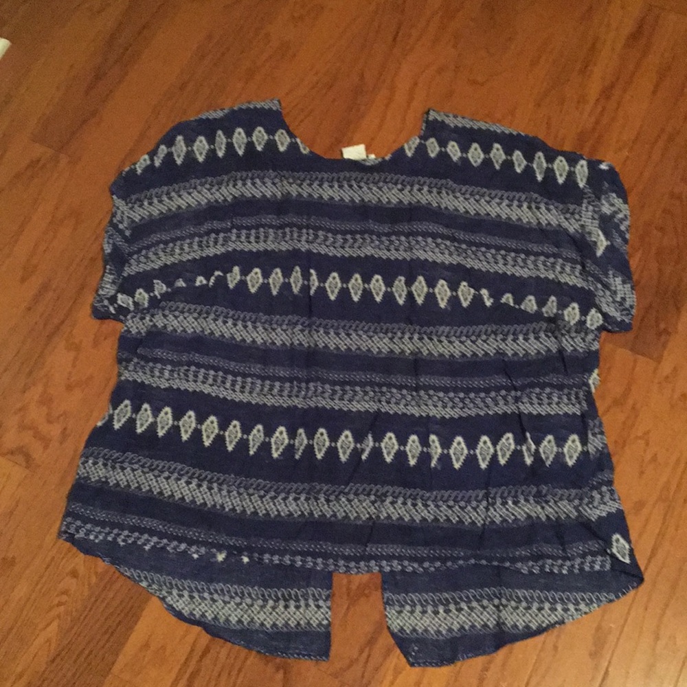 Blue tunic Astec print